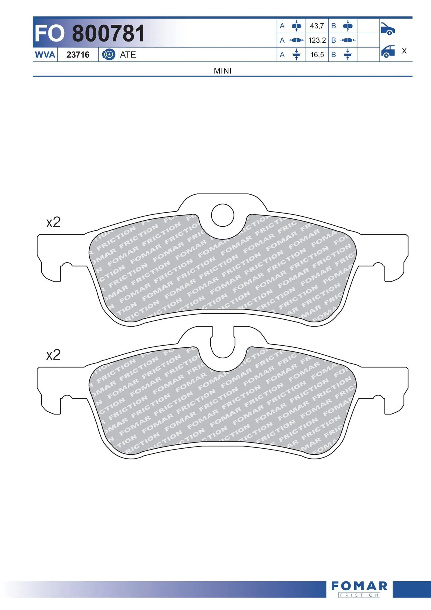 Brake Pad Set, disc brake